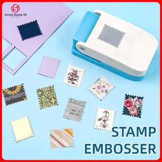 Rectangle Postage Stamp DIY Embossing Machine Border Punch Tool for Scrapbooking, Handmade Craft Paper Toothed Puncher