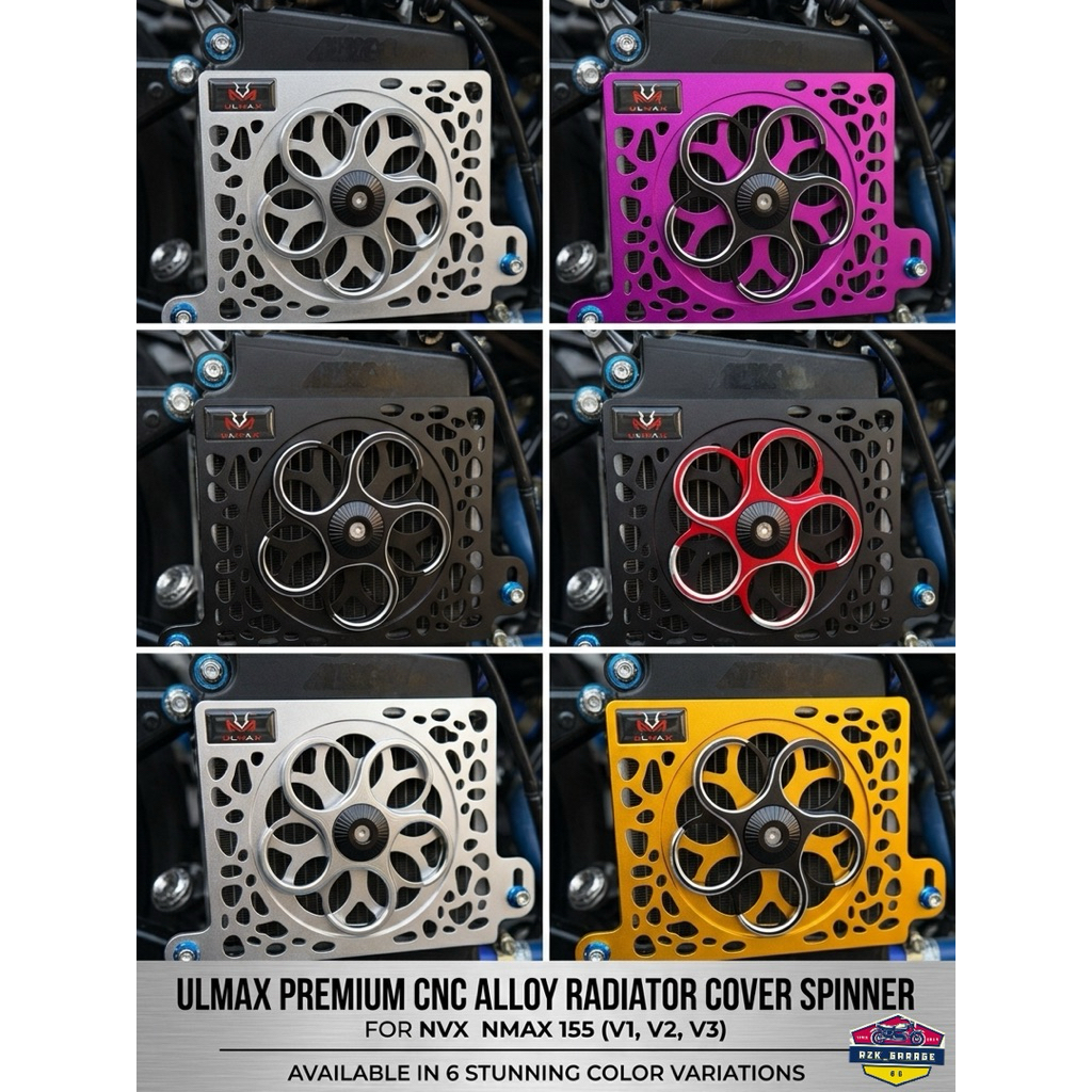 SPINNER NVX NMAX CNC ALLOY RADIATOR COVER SPINNER COOLANT COVER SPINER ALLOY ULMAX NVX155 NMAX 155 V