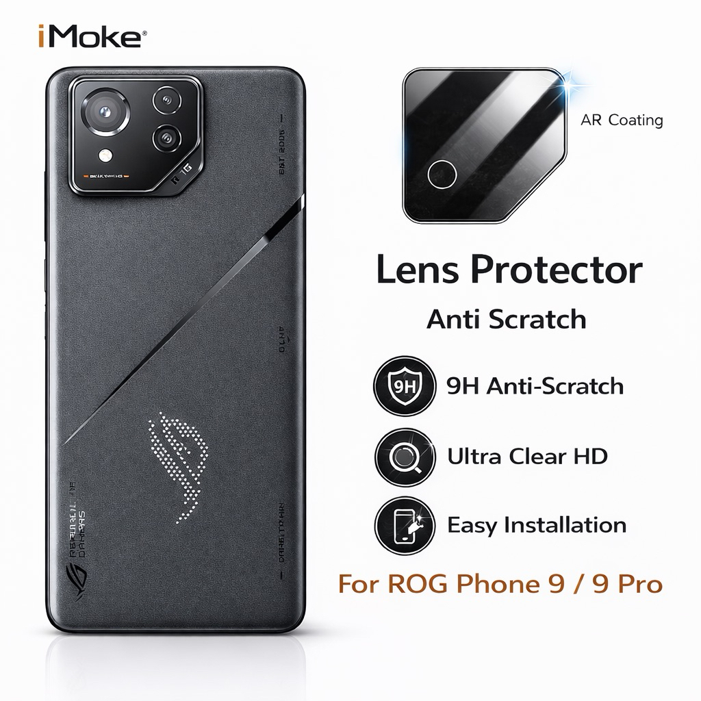 กระจกเลนส์กล้อง iMoke สําหรับโทรศัพท์ Rog 9 Pro/8 Pro/7 Pro/6 Pro/5s