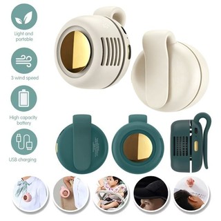 Upgrade Portable Silent Mini Bladeless Fan Clip Waist Clip Rechargeable Hands-Free Mini 3 Wind Speed
