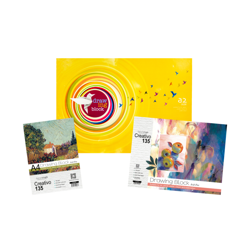 มาตรฐานบล็อกวาดภาพ S1352 S1353 S1354 A2 A3 A4 ขนาด 135GSM 20 แผ่น Sketchbook Art Pad Luisan Sekolah