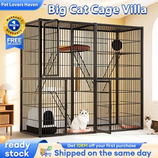 Sangkar Kucing Besar 3 Tingkat Cat Cage Large Platform Cat House Villa Indoor Stackable 猫笼
