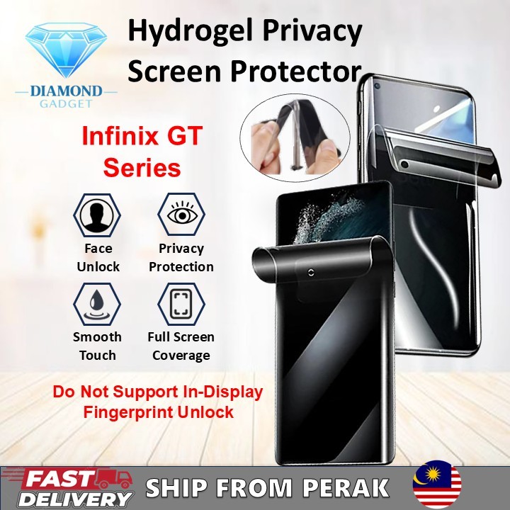Infinix GT 30 Pro / GT 30 / GT 20 Pro / GT 10 Pro Privacy Hydrogel ปกป้องหน้าจอ
