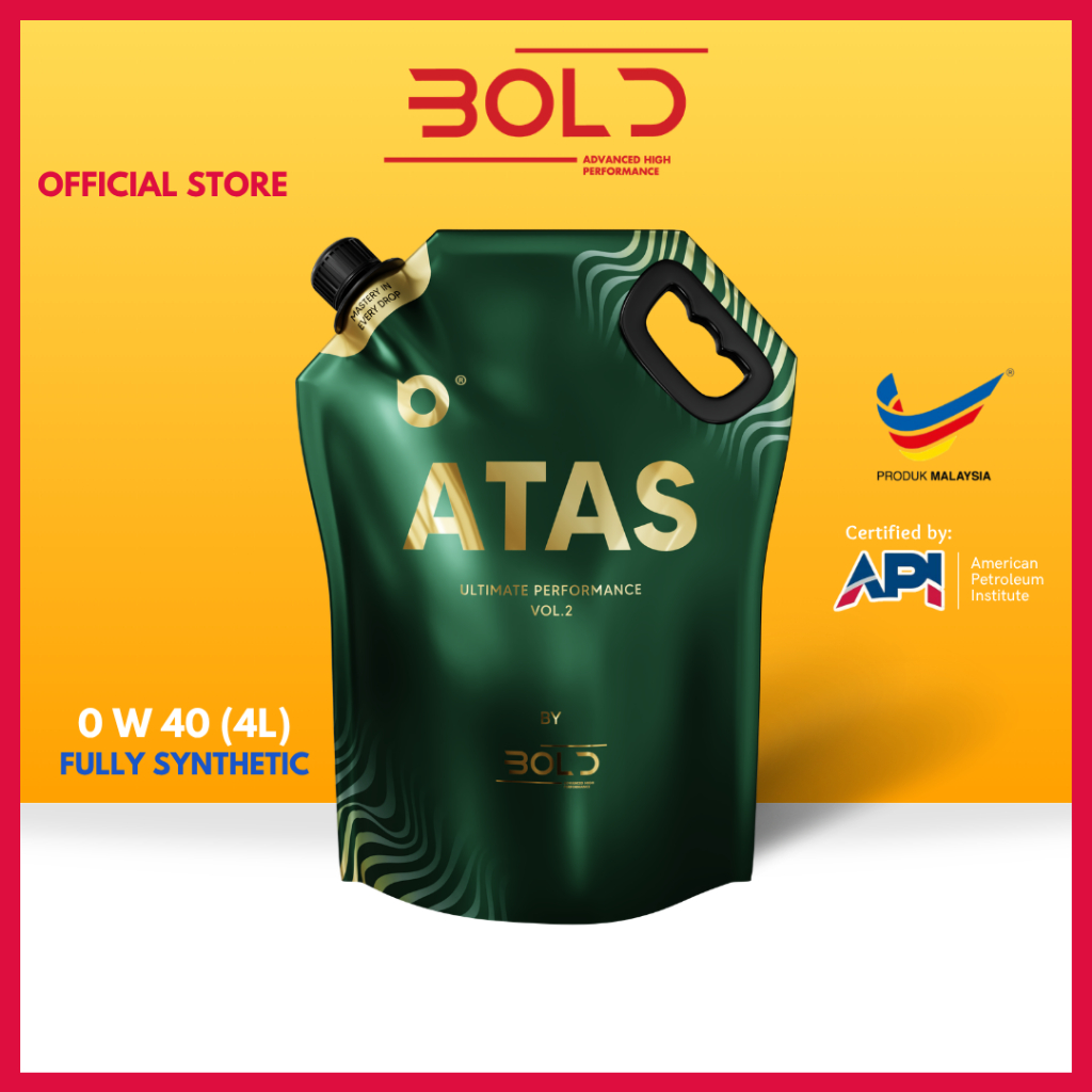 BOLD ATAS SIRIM [ OSP + PAO ] 0w40 4L น้ํามันเครื่องสังเคราะห์แท้ Car SP 0w-40 Miyak Hitam Enjin Ker