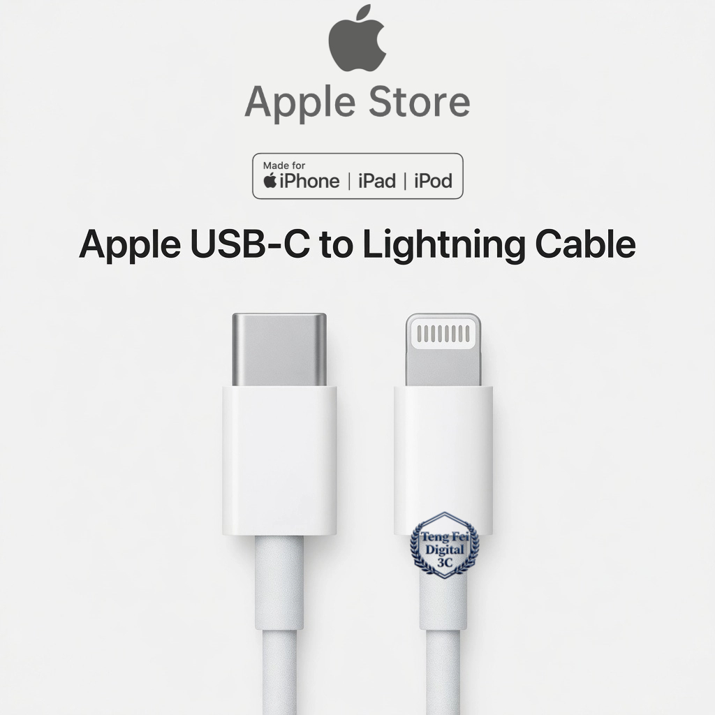 อะแดปเตอร์แปลงไฟ USB-C ของ Apple 20W iPhone USB-C to Lightning Cable iPhone 14131211 Cable