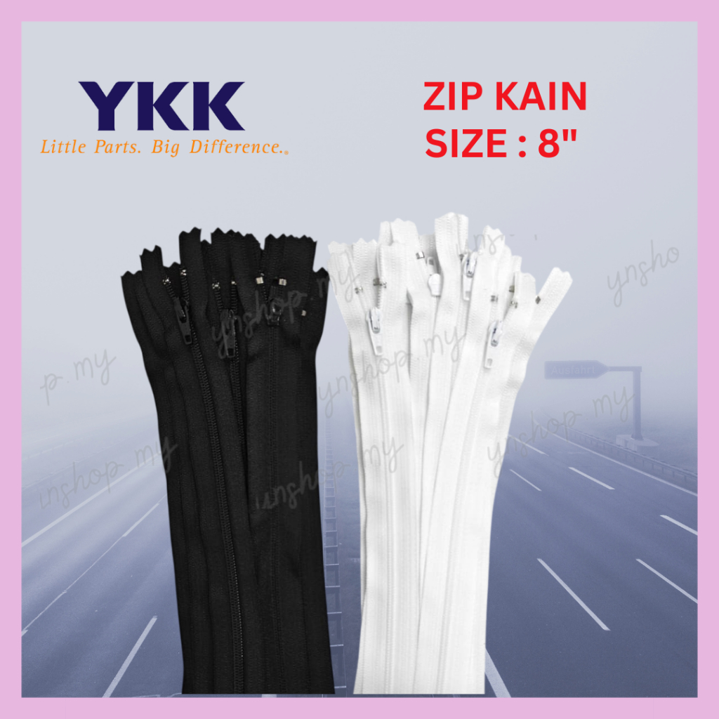 YKK 8" NYLON ZIPPER สําหรับ CLOTHES CFC - 36 / YKK 8" ZIP KAIN