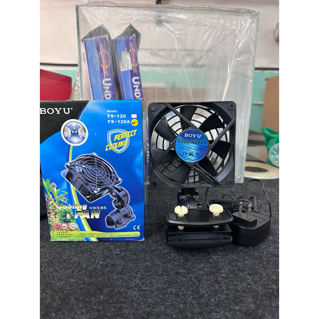Boyu FS-120A DC12V 4W พัดลมระบายความร้อนสําหรับ Aquarium 172x120x120mm