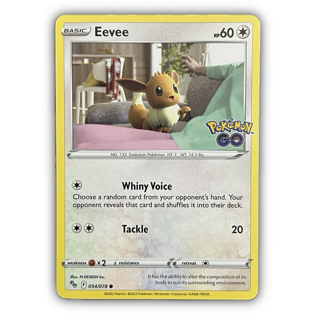 การ์ดโปเกมอน TCG - EN Eevee 054/078 การ์ด Pokemon Go C