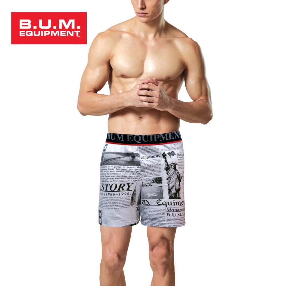 BUM 2 ชิ้นผู้ชายพิมพ์ Boxer COTTON ชุดชั้นใน