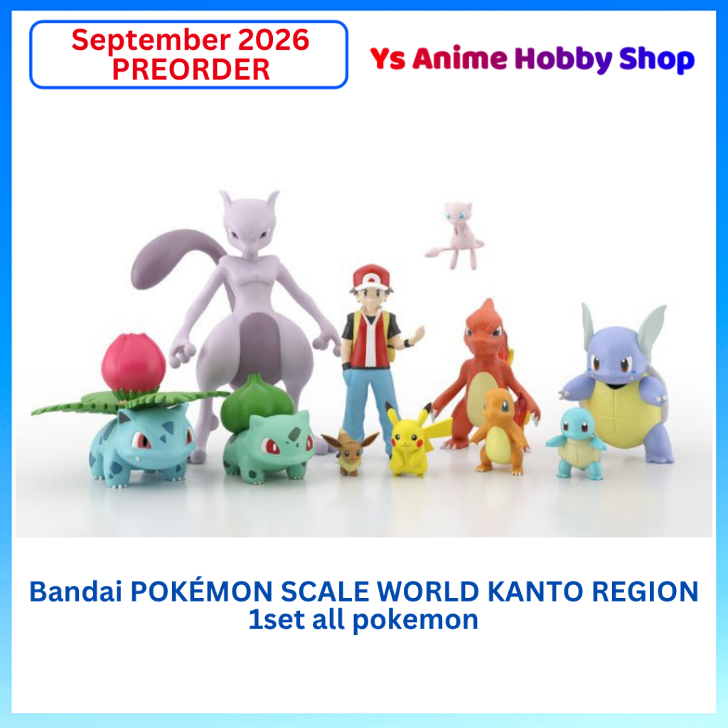 BANDAI September 2026 Item OrderBandai POKEMON SCALE WORLD KANTO REGION RED MEW TWO PIKACHU รูป