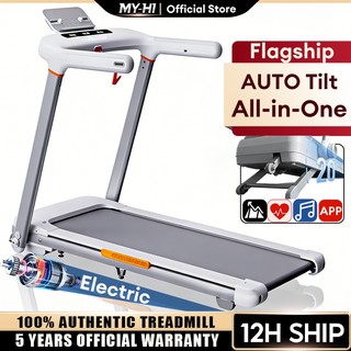 MY-HI Treadmill Auto incline heavy duty Walking Pad Home Indoor Fitness Training Machine foldable