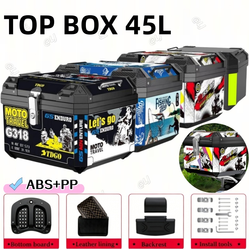 Givi 45L/57L Universal Motorcycle Box - ABS Top Box for Motorcycles & E-Bikes Post-Safety Speed-Digi