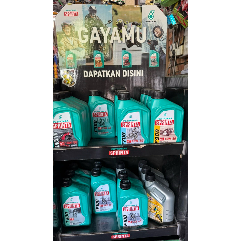 น้ํามันเครื่อง PETRONAS 2T T300 /4T SAE40 /F300 /F700 SEMI 15W-50 /F900 FULLY ESTER 10W-50