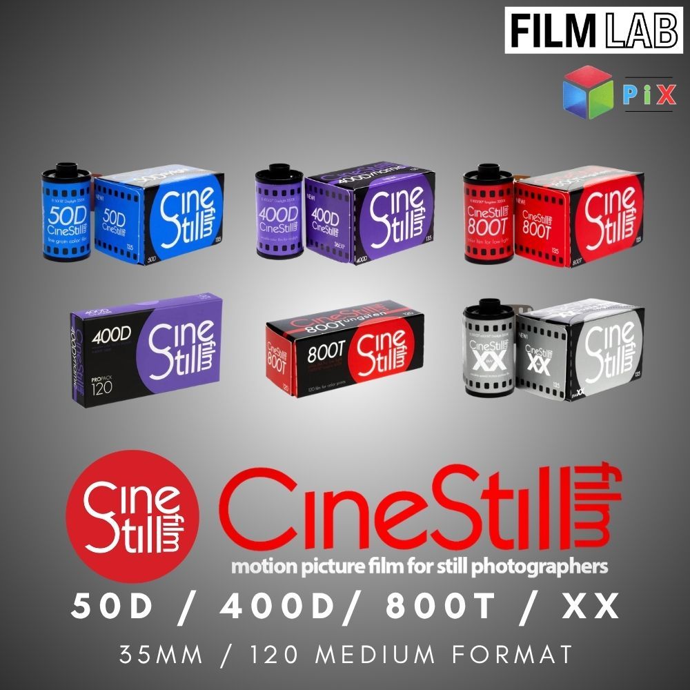 Cinestill 400D & 800T 35 มม. / 120 กระบวนการ Cine ฟิล์มขนาดกลาง C41