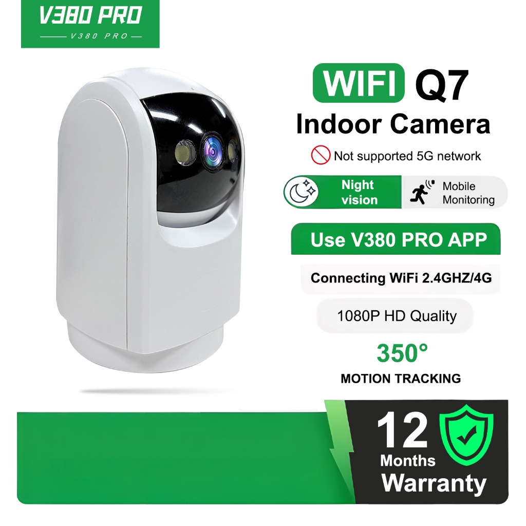 V380 PRO Cctv Q7 สมาร์ท Wifi กล้องกล้องวงจรปิด Home Security กล้อง 360 HD 1080P 4G กล้องวงจรปิดในร่ม