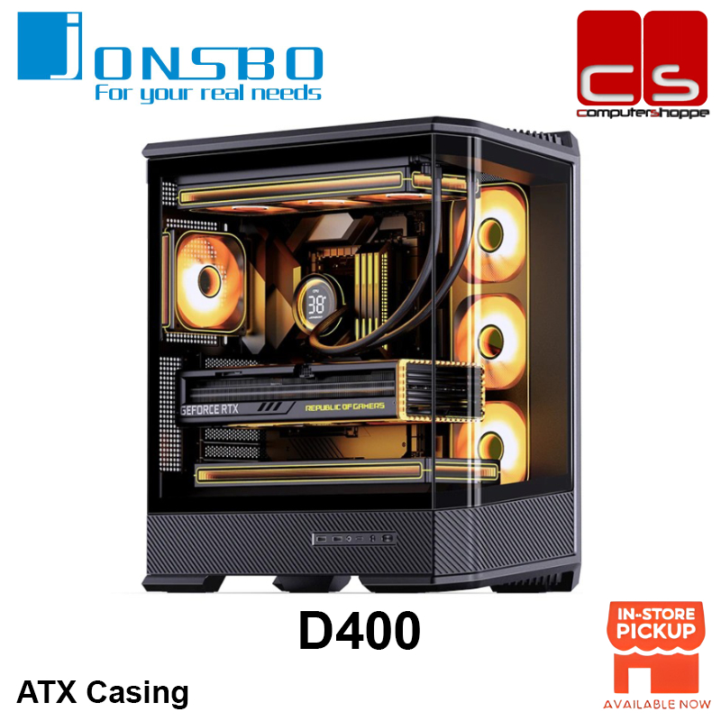 JONSBO D400 ATX CASE - (สีดํา) เคสพีซี