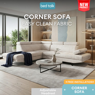 🎁 New Item 🎁 Merson Corner Sofa Set | Velvet Fabric | Adjustable Headrest | Adjustable Armrest | Sofa  沙发 151-27/28