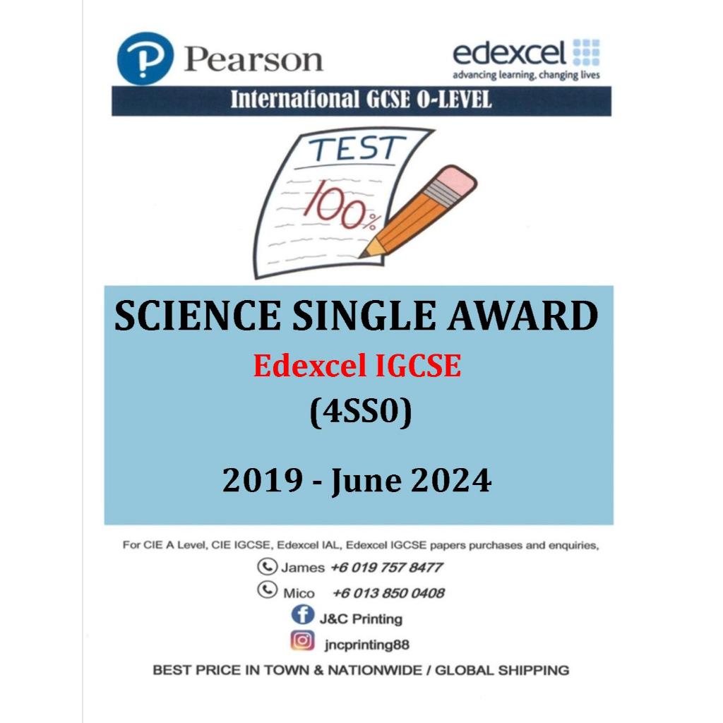 Edexcel Igcse O-Level Science รางวัลเดี่ยว 4SS0 (PAPER 1B, 1C, 1P)