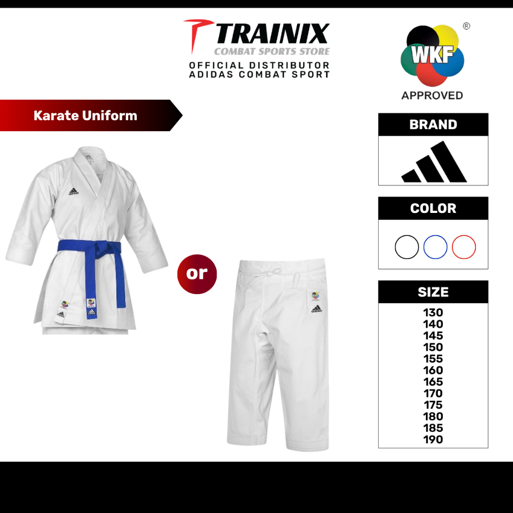 Adidas KARATE Uniform Kata - SHORI ชุดคาราเต้ศิลปะการต่อสู้ K999