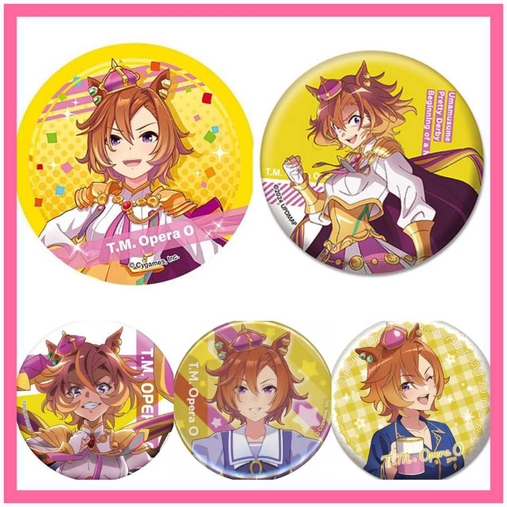 58mm Uma Musume Pretty Derby TM Opera O Lencana Butang ป้ายปุ่มพินพร้อมคลิปหนีบเข็มกลัดพิน