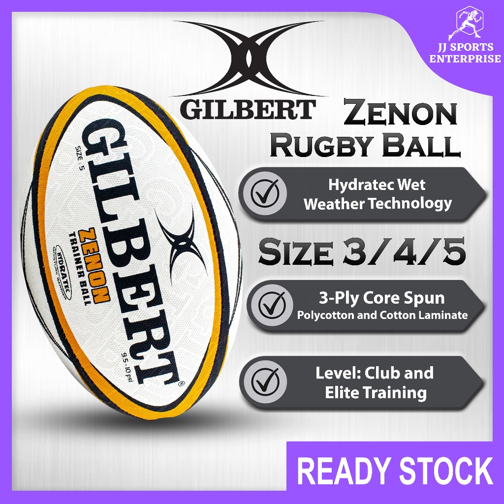 Gilbert Rugby Ball Zenon Bola Ragbi Bola Training Rugby Ball Bola Ragbi Latihan