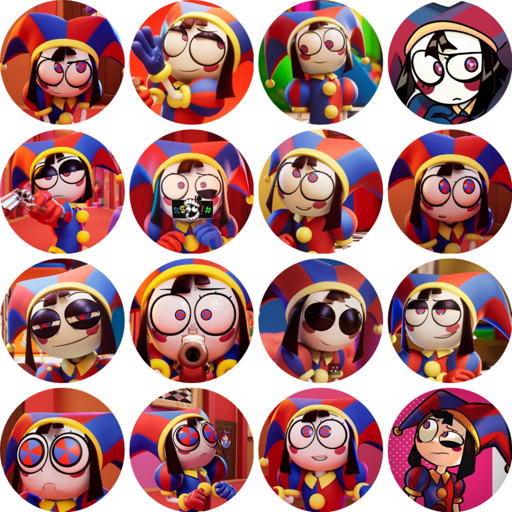 The Amazing Digital Circus Pomni Button Badge 58mm