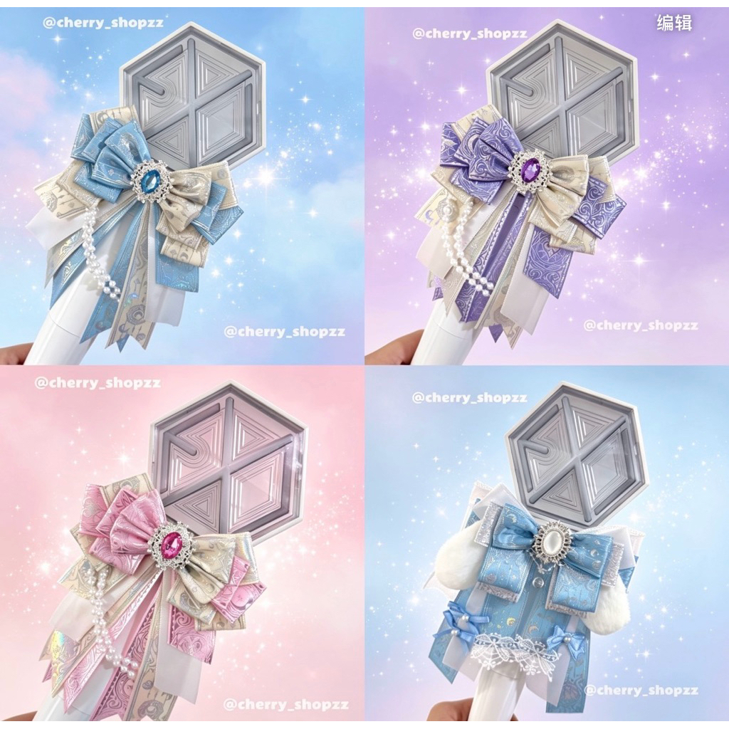 KPOP Lightstick Bow ตกแต่งตกแต่งโบว์งดงาม EXO BTS NCT SUPER JUNIOR TXT... แท่งไฟ . แท่งจี้装 饰 . . . 