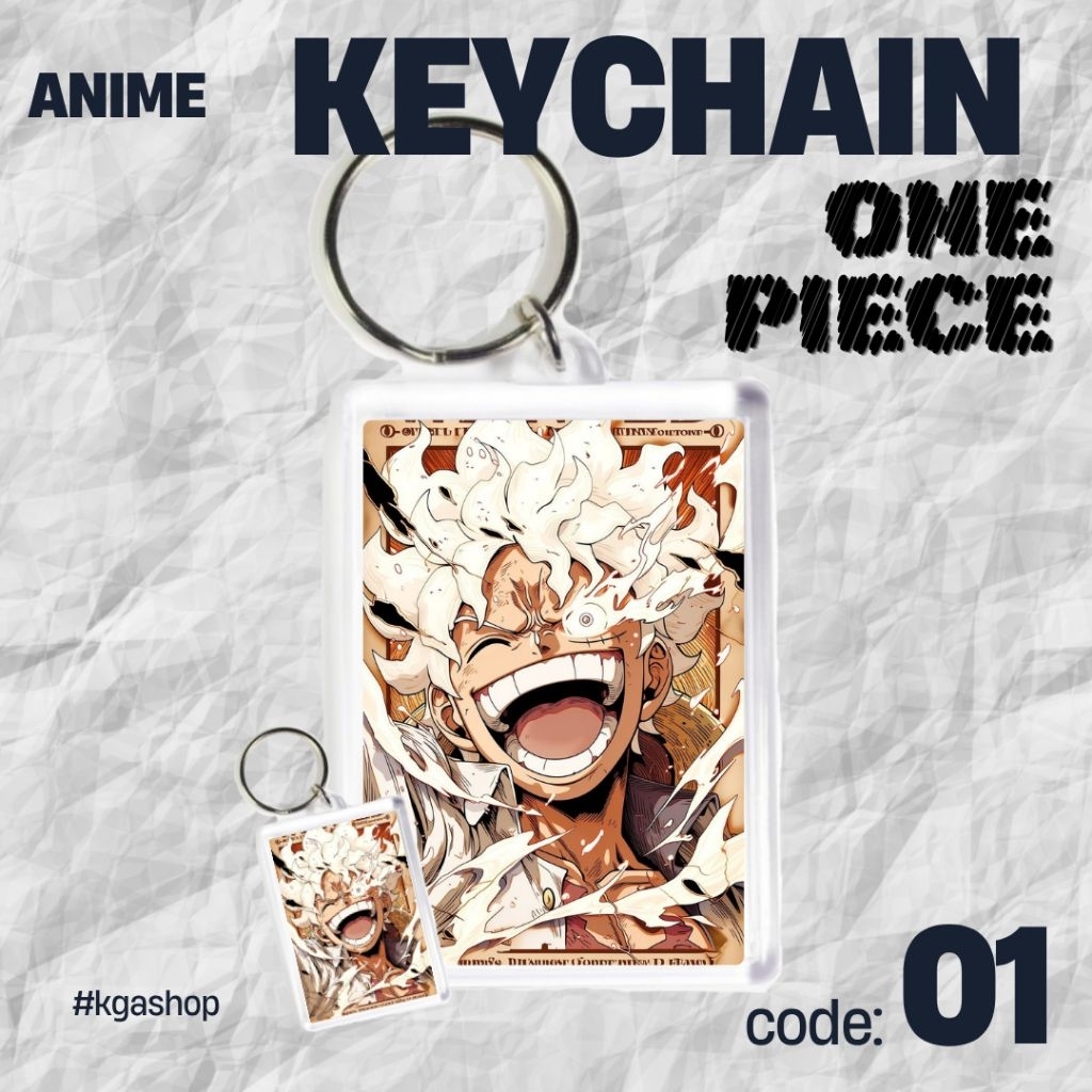 [KEYCHAIN] ONE PIECE LUFFY GEAR 6 ANIME KEYCHAIN MERCH C