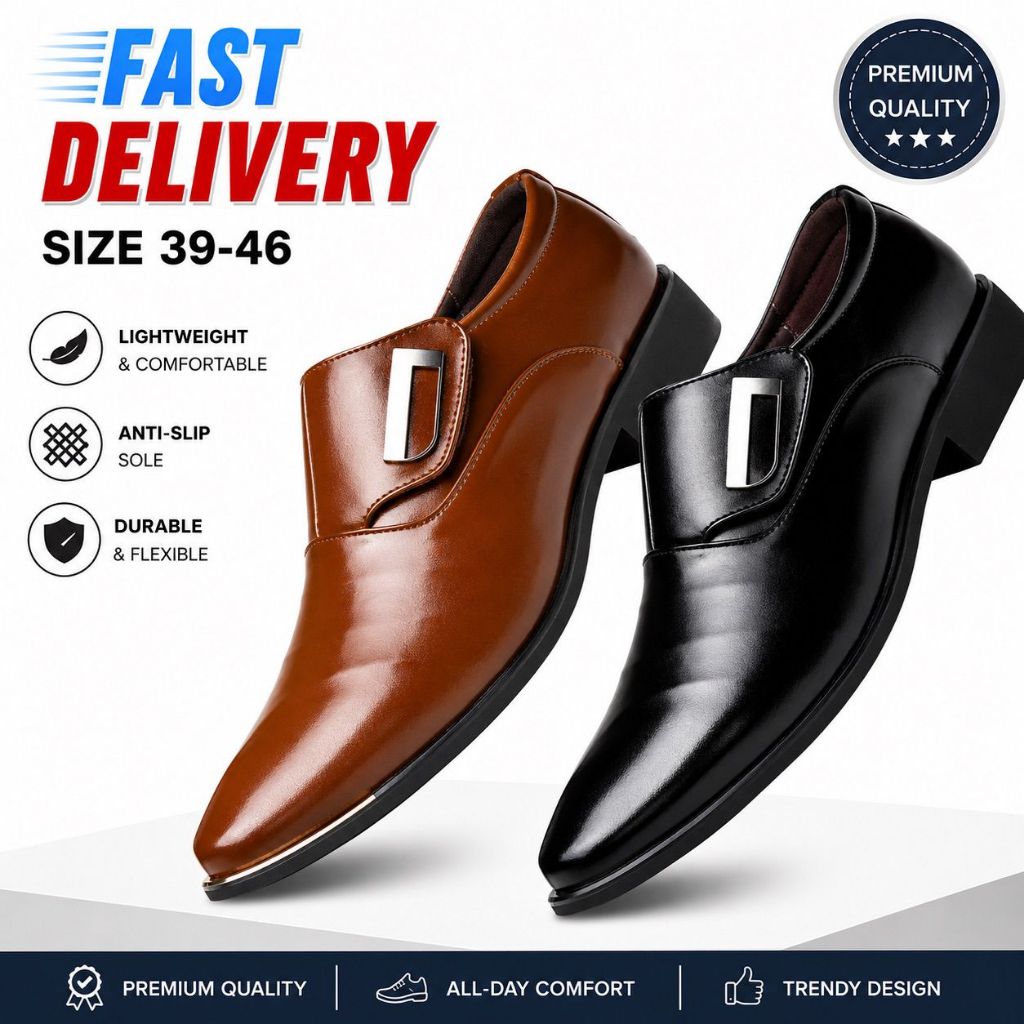 ZELLE พรีเมี่ยมผู้ชายรองเท้าอย่างเป็นทางการรองเท้าหนังหัวเข็มขัดผู้ชาย Faux หนังอย่างเป็นทางการ Lace