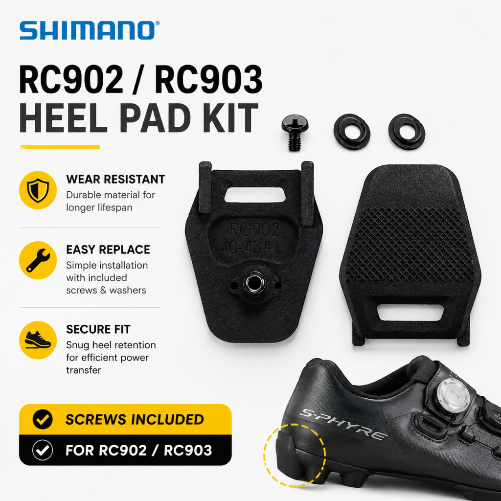 SHIMANO Part Heel pad แผนที่ RC9 Rc902 Rc903 รองเท้าขี่จักรยานด้านล่างจักรยานยางจักรยานเท้า Basikal 