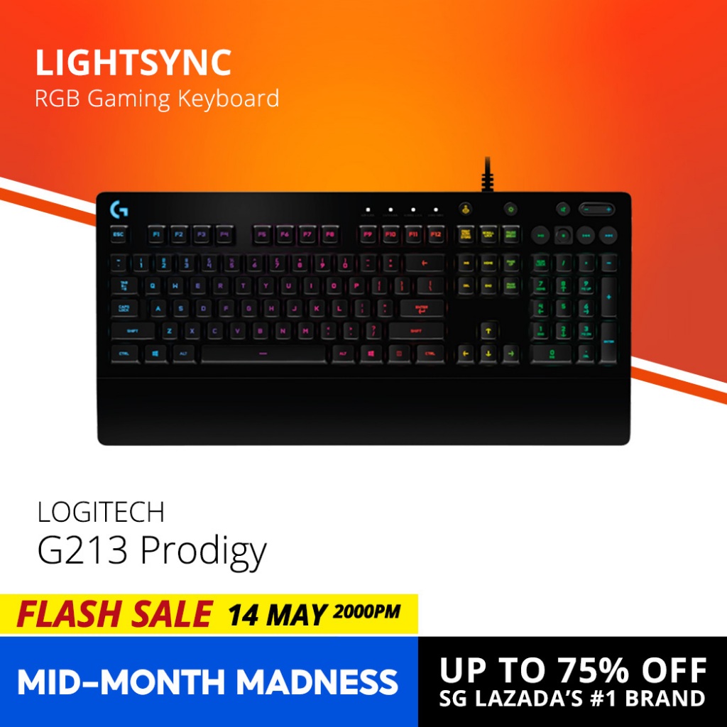 คีย์บอร์ดเกมมิ่ง Logitech G213 PRODIGY RGB