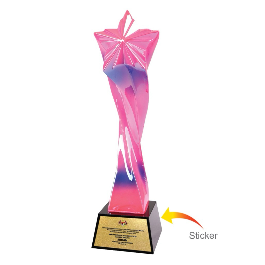 RESIN & CRYSTAL TROPHY 29 CM (H) PREMIUM LUXURY EXCLUDE PRINTING