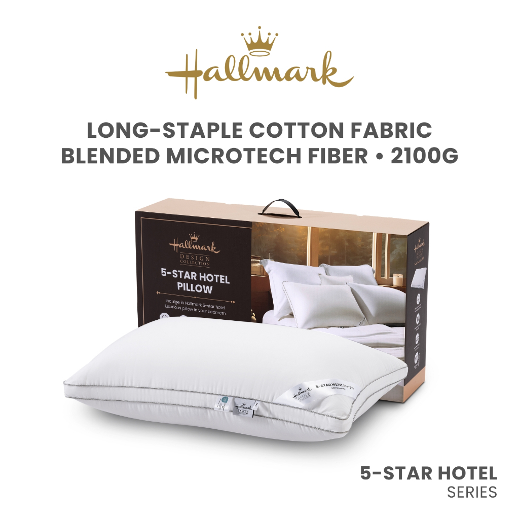 Hallmark 5-Star Hotel Comfy Fiber Pillow Tencel ผ้าขนาดกลาง 1700g Long Staple Cotton Fabric Firm 210