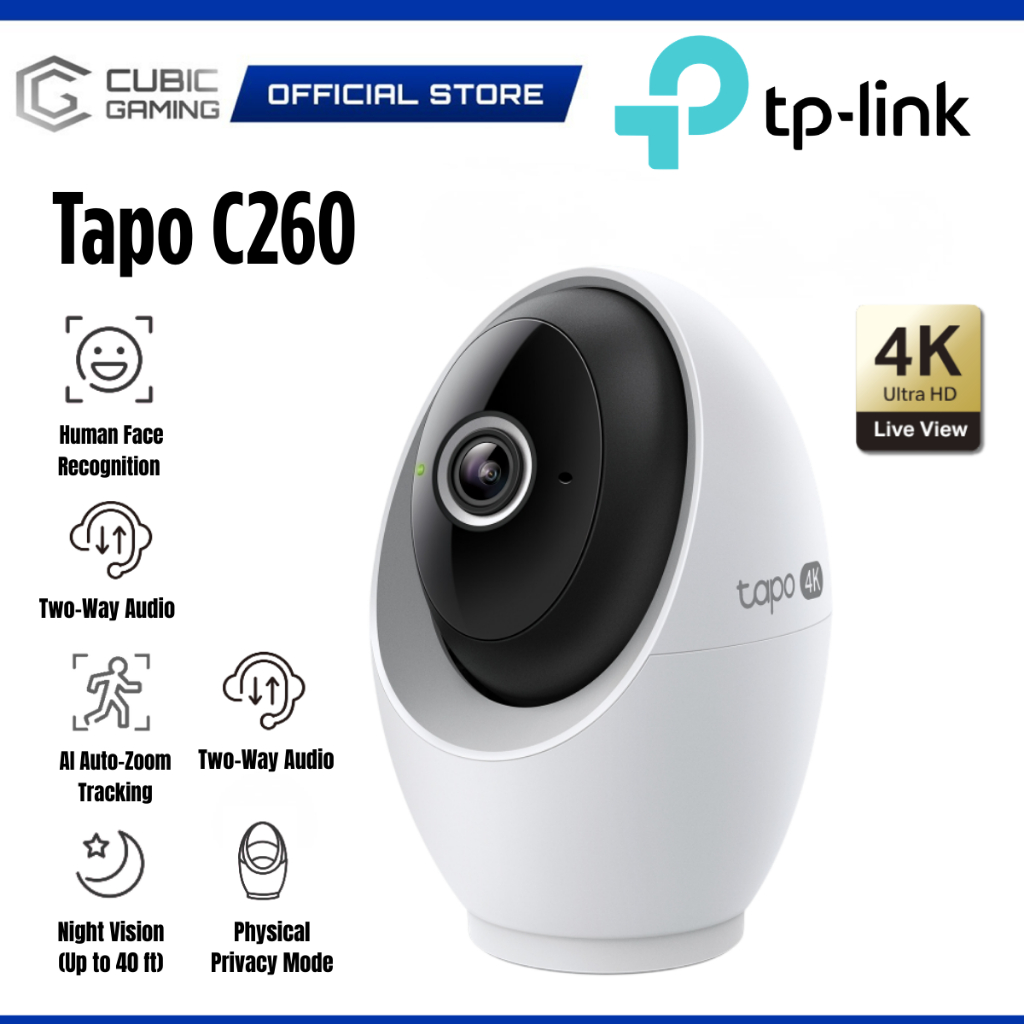 TP-Link Tapo ในร่ม WiFi กล้องวงจรปิดความปลอดภัยกล้อง IP บ้าน Tapo C260 C230 C225 C220 C211 C210 C200