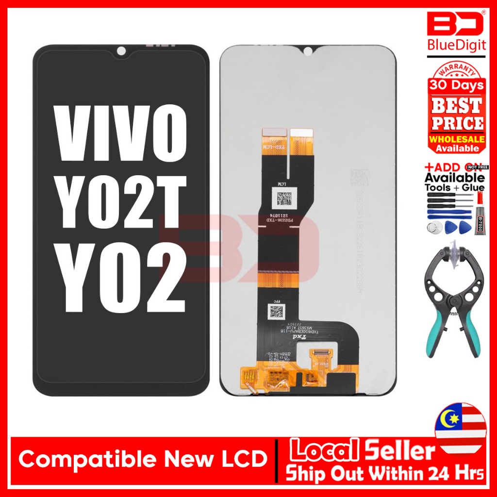 ORG HENZER จอแสดงผล LCD สําหรับหน้าจอสัมผัส VIVO Y02T / Y02 / Y02A / Y11 2023