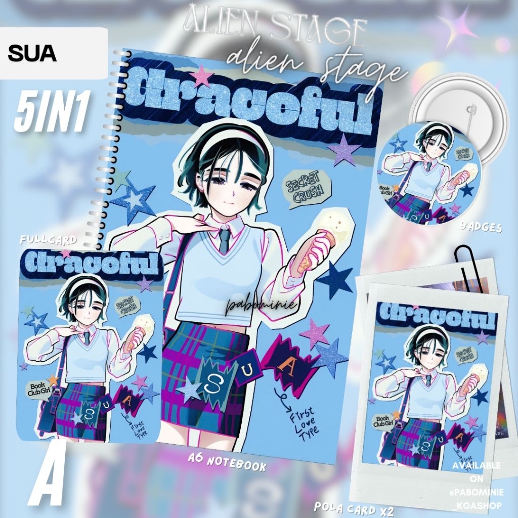 [ALIEN STAGE] Alien Stage merch pack bookset badge hyuna luka ivan till mizi sua zomst