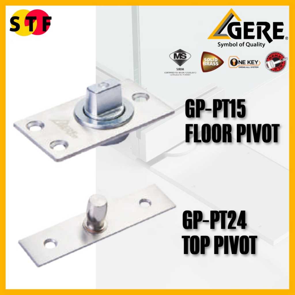 GERE GPPT15 พื้น PIVOT / GPPT24 TOP PIVOT -PIVOT LANTAI / ENGSEL LANTAI / TITIK PANGSI
