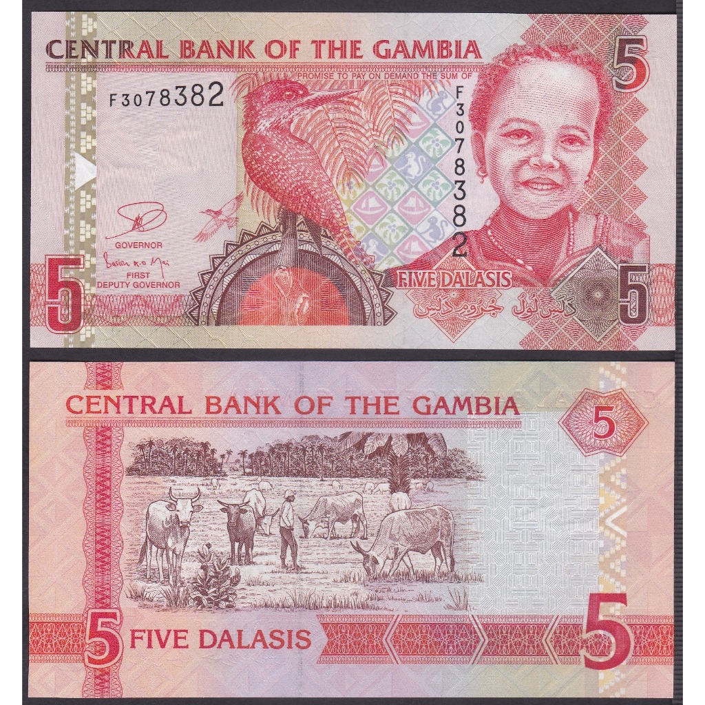 Gambia 2013 5 UNC Dalasi (P-25)