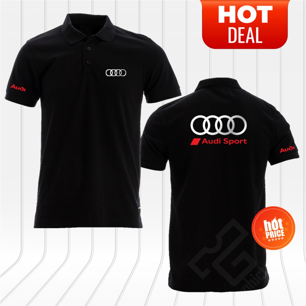 ใหม่ AUDI Sport Logo SUV Polo Cotton 220GSM เสื้อยืด Tee Unisex ผู้ใหญ่แขนสั้น SS