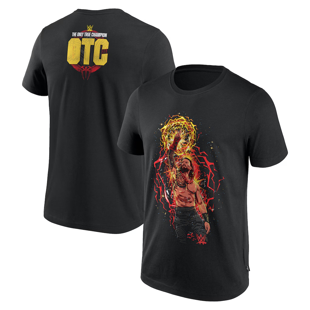 Roman Reigns เสื้อยืดผ้าฝ้ายการ์ตูนมวยปล้ํา wwe