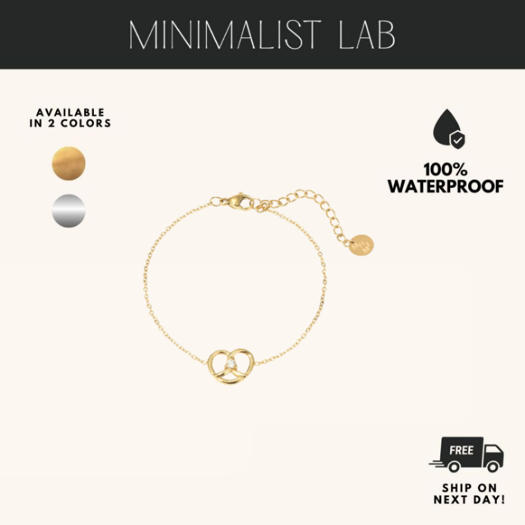 MINIMALIST LAB Titanium Little Pretzel Bracelet Gelang Pretzel Little