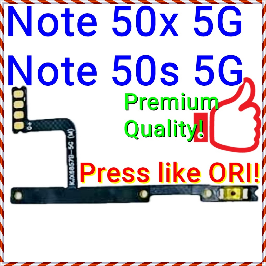 ใหม่ On Off Power Volume ปุ่มสวิทช์ Flex Ribbon สําหรับ Infinix หมายเหตุ 50x 5G 50s / X6857B X6857 X