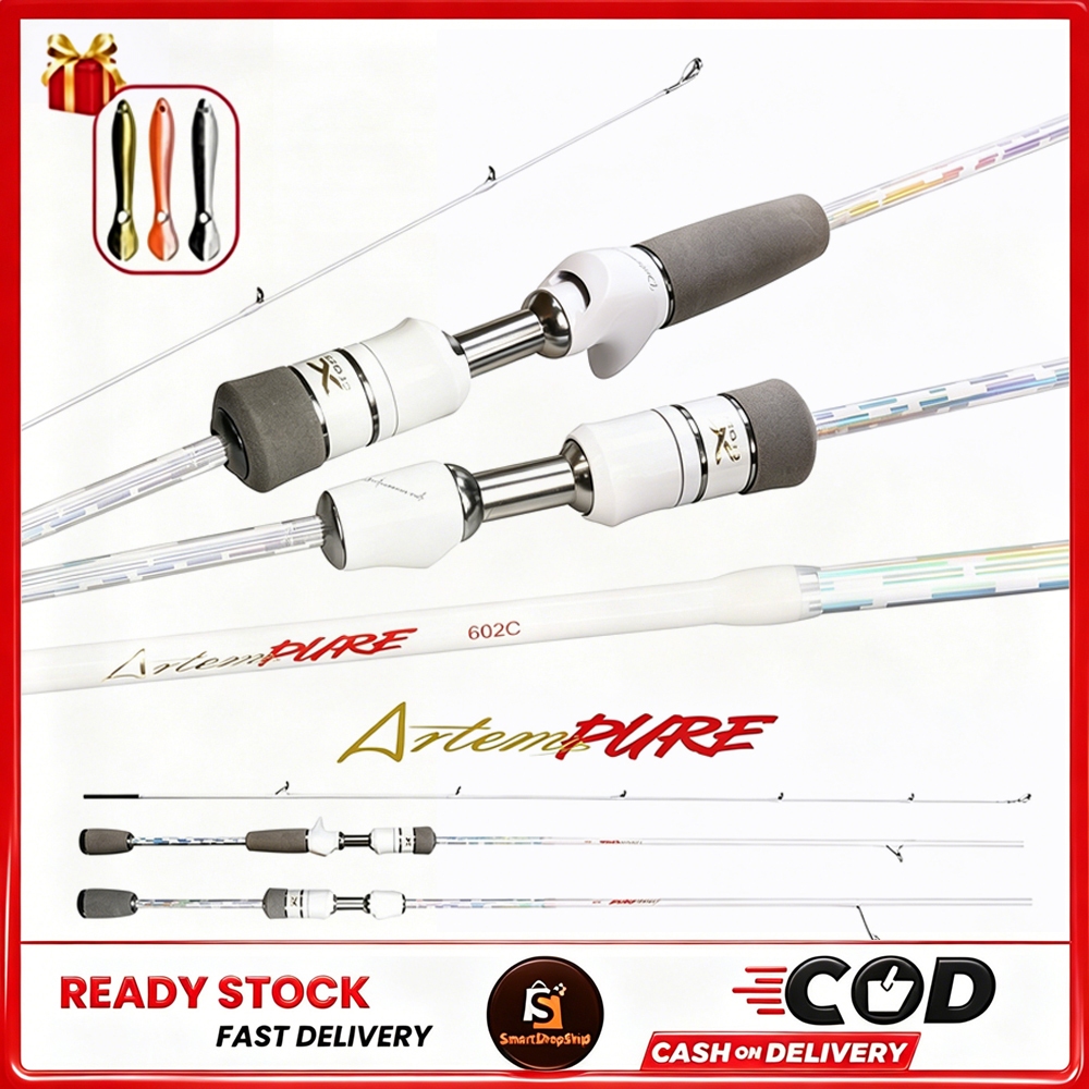 ArtemisPure UL Carbon Solid Tip Ultralight Spinning Rod 1.5m-1.98m UL Power Rod Baitcasting Rod Cast