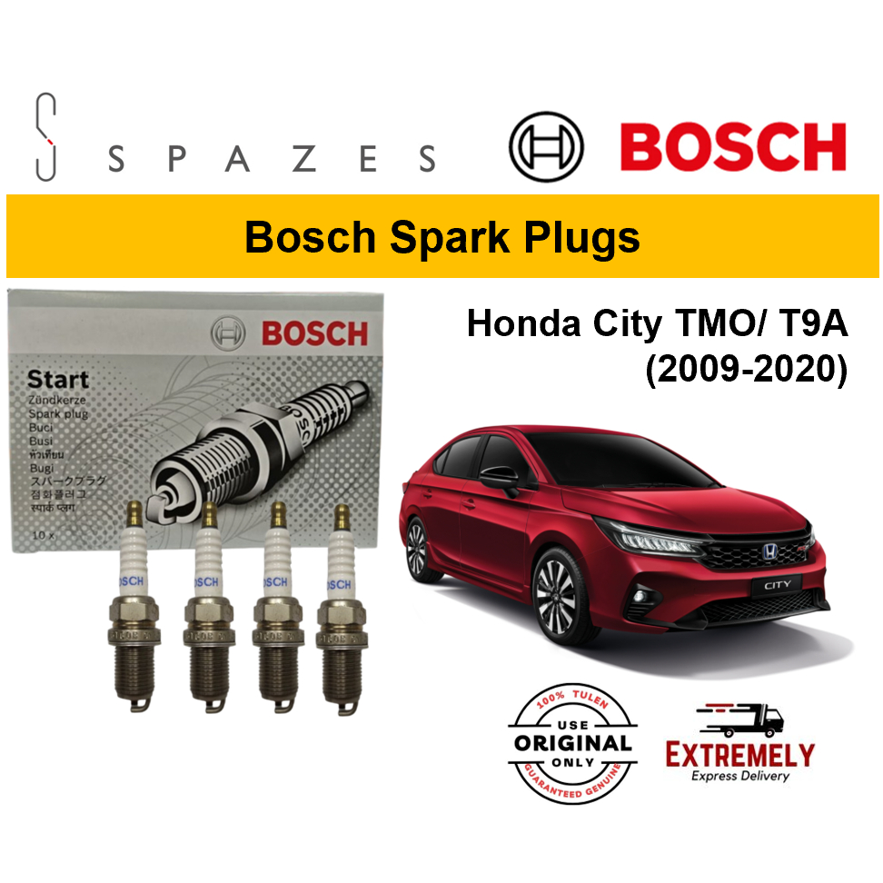 (2009-2020) หัวเทียน Bosch หัวเทียนฮอนด้าซิตี้ TMO T9A หัวเทียนฮอนด้าแจ๊ส (1 ชุด=4 ชิ้น)