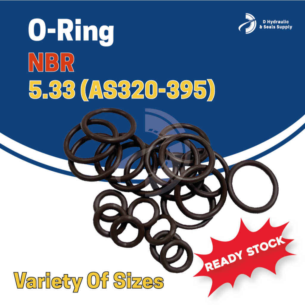 [AS320-AS368] NBR O แหวนนิ้วขนาด O แหวนปะเก็นซีล NBR O แหวนยาง AS (ความหนา 5.33)