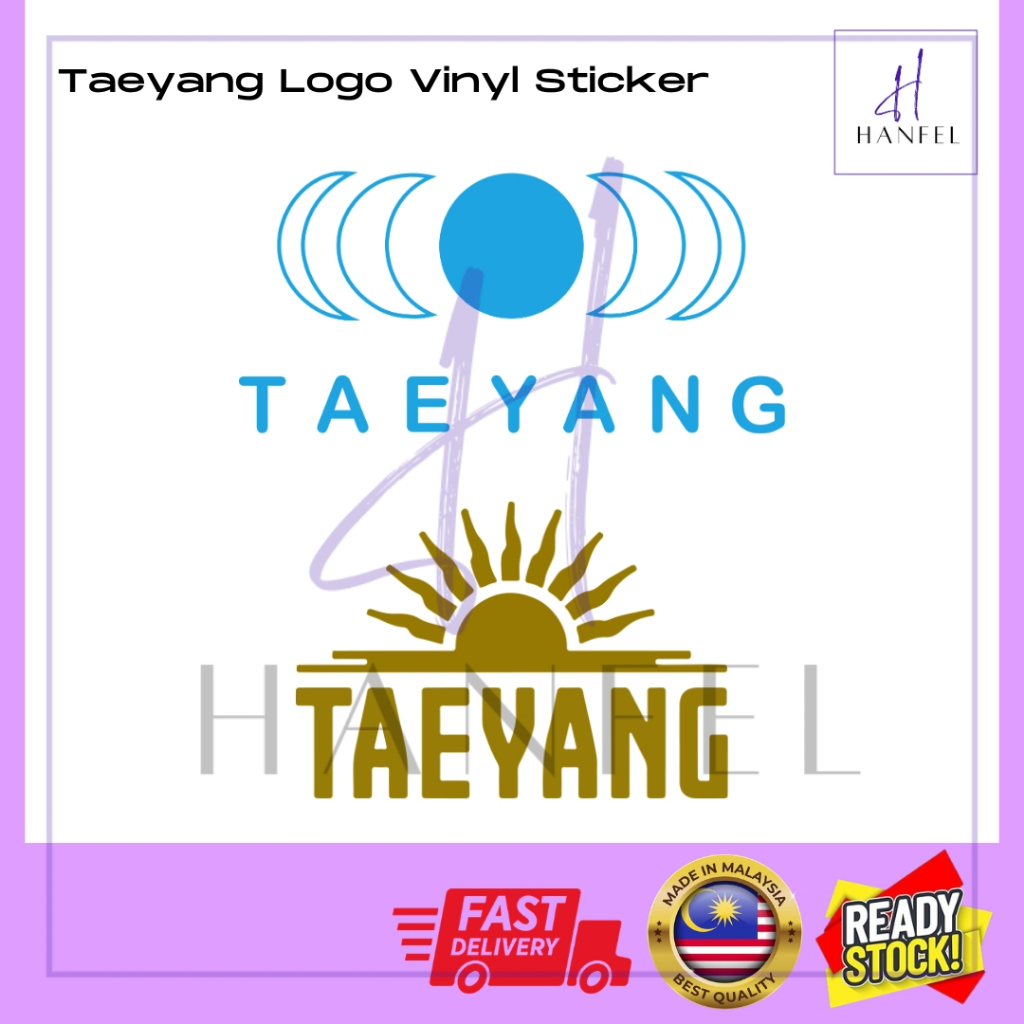 Taeyang Bigbang Logo Kpop Vinyl logo Sticker premium GD ( Die - cut)