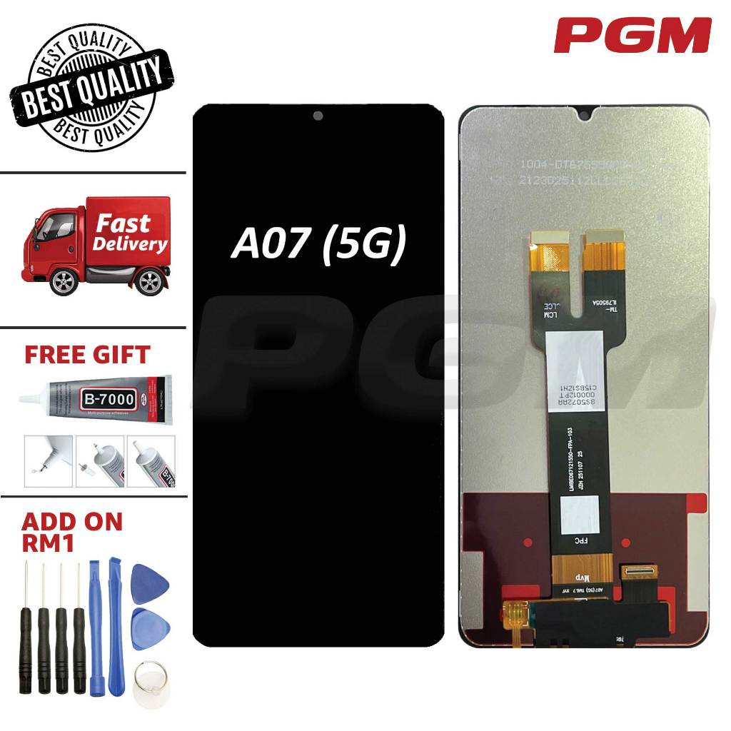 ตัวแก้ไขหน้าจอสัมผัส LCD เข้ากันได้กับ SM A07 (5G) / A076B โดย PREMIUM GADGETS MALL