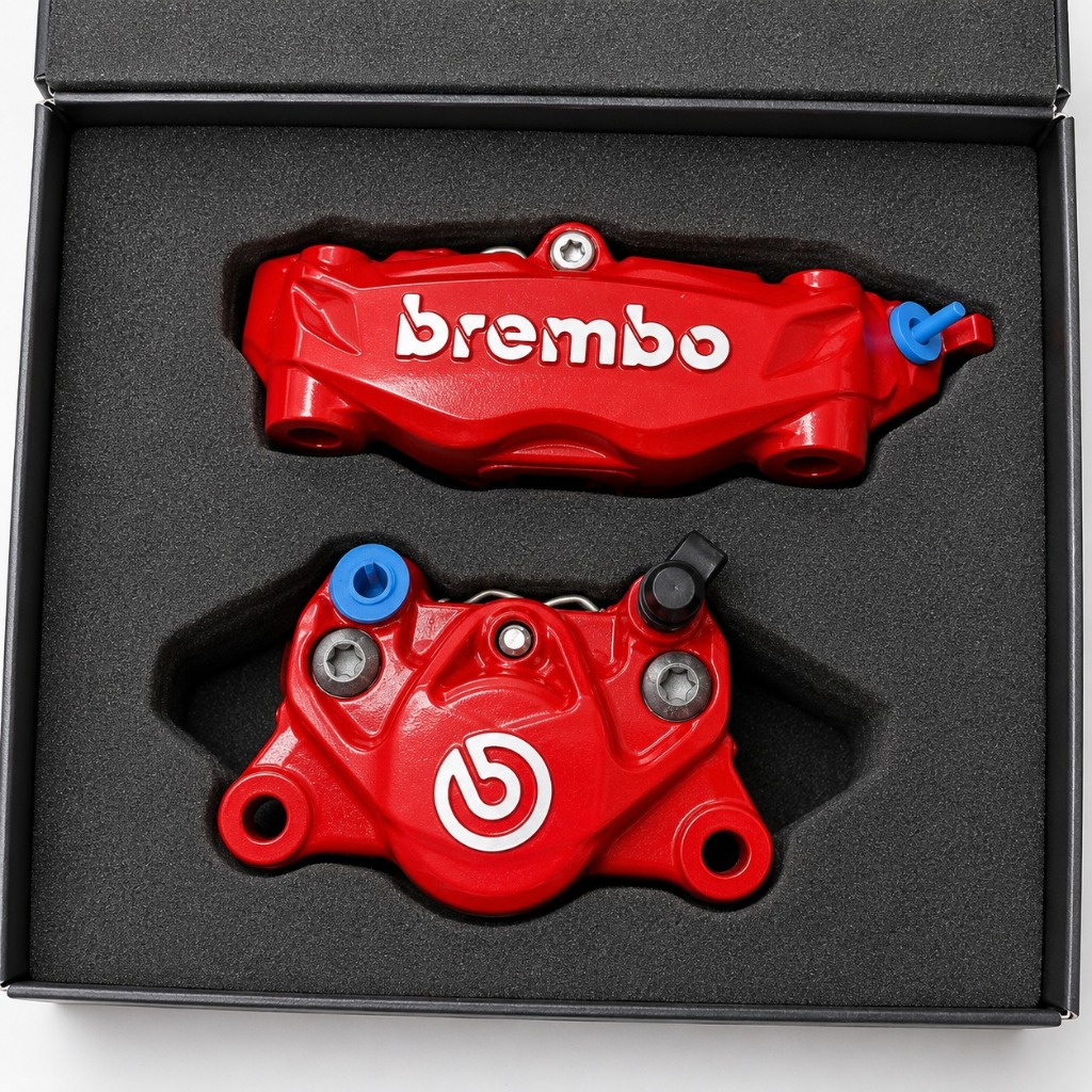 Brembo เบรค Caliper M3 K5 K50 4Pot P34 2Pot สีแดง Merah Re-Paint Universal Y15 RS150 Y16 LC135 125ZR