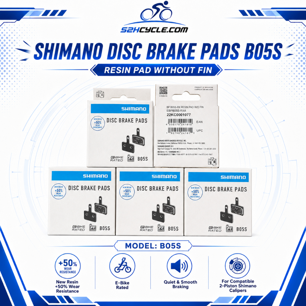 MY SHIMANO B05S ผ้าดิสก์เบรกเรซิน BP-B05S-RX 2-Piston MTB