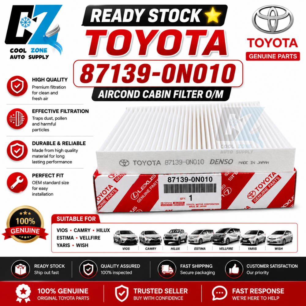 Toyota 87139-0N010 กรองแอร์ กรองแอร์ Vios Camry Hilux Estima Vellfire Yaris Wish